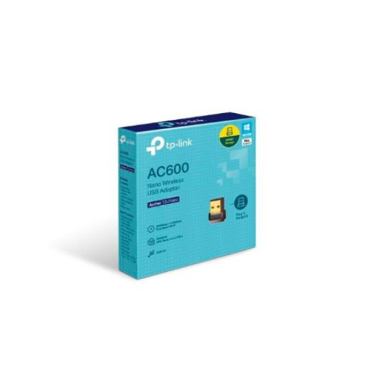 ADAPTADOR TP-LINK USB WI-FI 5 AC600 ARCHER T2U NANO