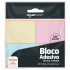 BLOCO ADESIVO COLORIDO PASTEL 38MMX50MM - OPPBAG C/ 4 BLOCOS 100F CADA JOCAR OFFICE