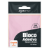 BLOCO ADESIVO ROSA PASTEL 76MMx76MM - OPPBAG C/ 1 BLOCO 100F JOCAR OFFICE