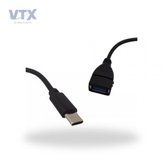 CABO ADAPTADOR USB TYPE-C PARA USB (FEMEA) OTG