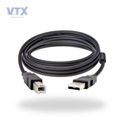 CABO DE IMPRESSORA USB 2.0 5 MT A MACHO + B MACHO/OD4.8 COM FILTRO