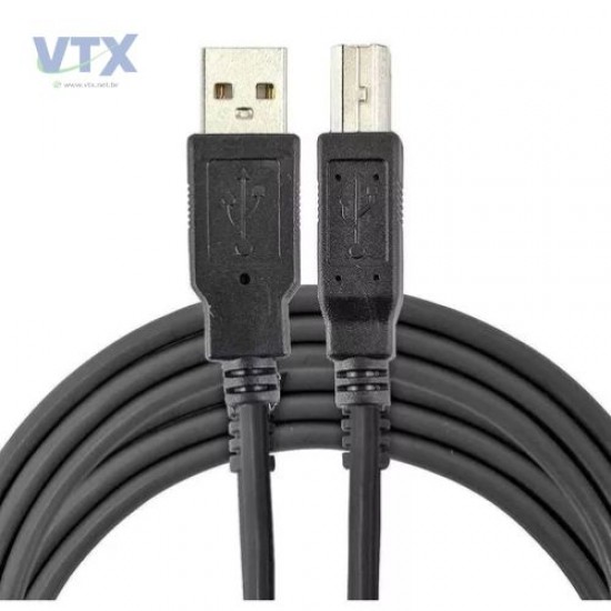 CABO DE IMPRESSORA USB 2.0 5 MT A MACHO + B MACHO/OD4.8 COM FILTRO