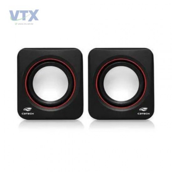 CAIXA DE SOM USB+P2 C3TECH 2.0 SP-301BK 3W PRETO