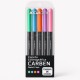 ESTOJO COM 5 UN CANETA ESFEROGRÁFICAS CARBON 0.7 COLORIDAS