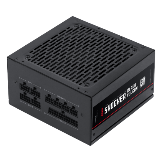 FONTE GAMER PCYES SHOCKER FULL MODULAR 500W 80 PLUS WHITE - BLACK VULCAN - FM500WBV