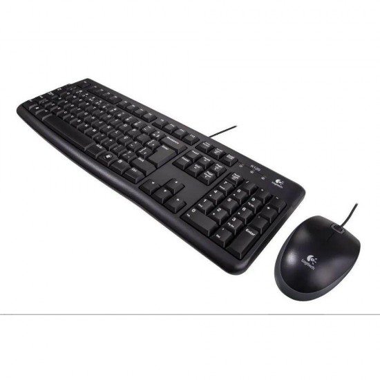 KIT MOUSE E TECLADO LOGITECH MK120 COM FIO USB PTO