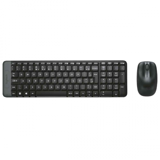 KIT MOUSE E TECLADO LOGITECH MK220 SEM FIO