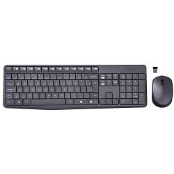 KIT MOUSE E TECLADO LOGITECH MK235 SEM FIO PRETO