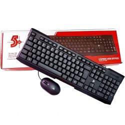 KIT TECLADO E MOUSE COMBO OFFICE KC-500 - 5+