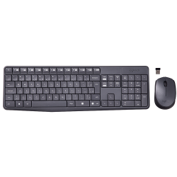 KIT TECLADO E MOUSE SEM FIO MK235 PRETO LOGITECH