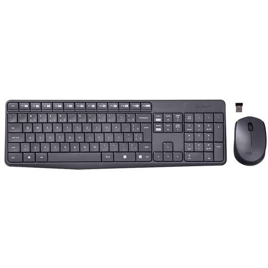 KIT TECLADO E MOUSE SEM FIO MK235 PRETO LOGITECH