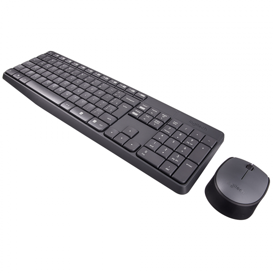 KIT TECLADO E MOUSE SEM FIO MK235 PRETO LOGITECH