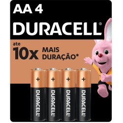 PILHA ALCALINA DURACELL PEQUENA AA - BT 4 UN