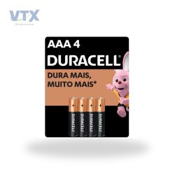 PILHA ALCALINA DURACELL PEQUENA AAA - BT 4 UN