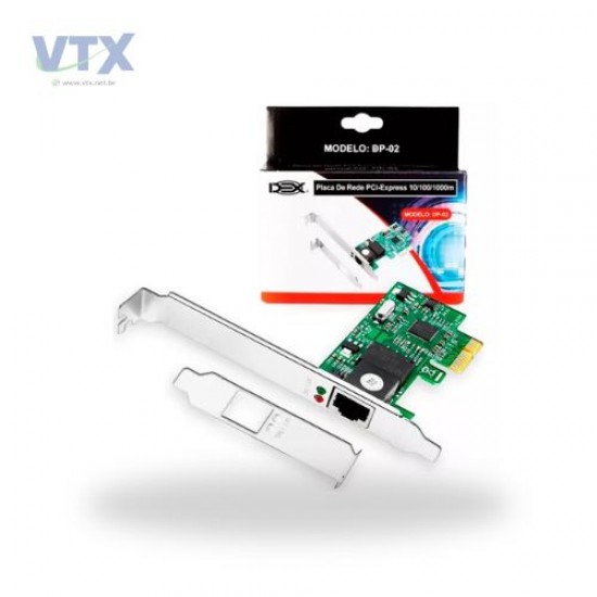 PLACA DE REDE PCI EXPRESS DEX DP-02 - 10/100/1000MBPS