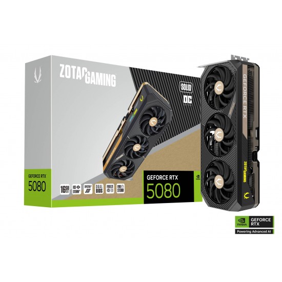 PLACA DE VÍDEO ZOTAC GAMING GEFORCE RTX 5080 SOLID OC - ZT-B50800J-10P