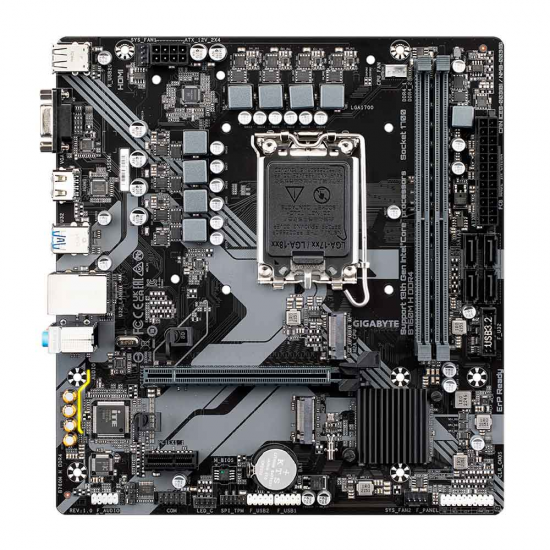 PLACA MAE (INTEL) GIGABYTE B760M H DDR4 1.0 LGA1700 12° E 13° GERACAO