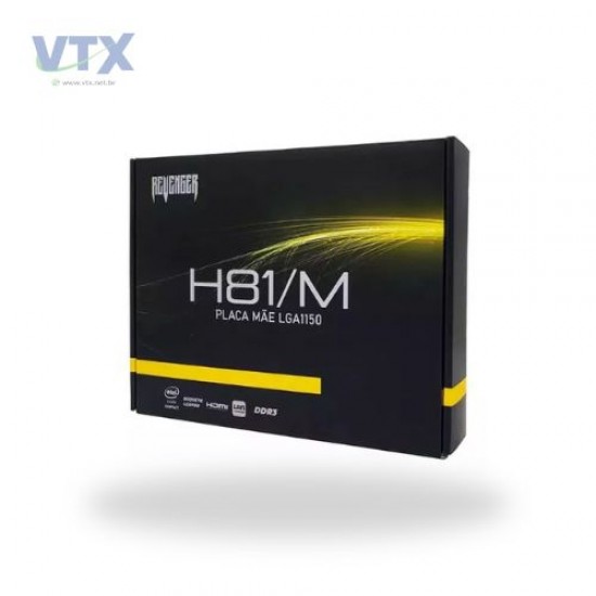 PLACA MAE INTEL REVENGER H81 DDR3 LGA1150 10/100/1000 M-ATX