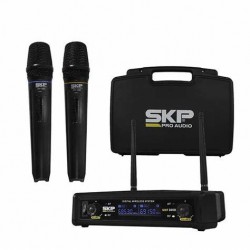SKP PRO AUDIO UHF-300D DINÂMICO CARDIÓIDE C/ 2 MICROFONES