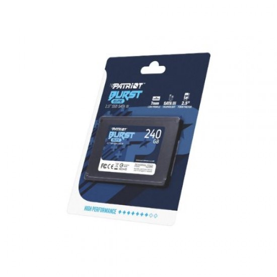 SSD PATRIOT BURST ELITE 240GB SATA3 2,5 7MM LEITURA 450MB/S GRAVACAO 320MB/S - PBE240GS25SSDR