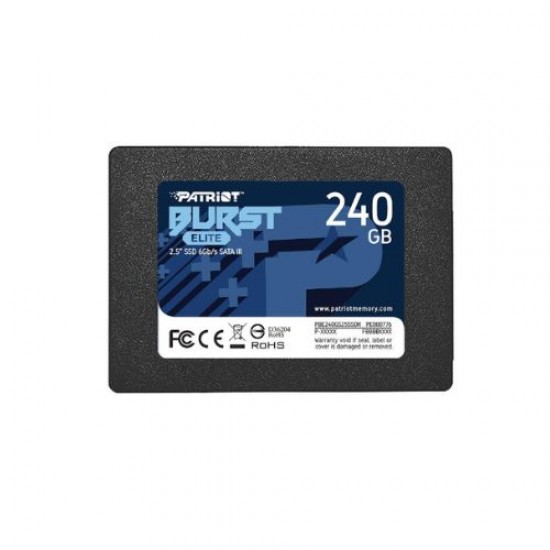 SSD PATRIOT BURST ELITE 240GB SATA3 2,5 7MM LEITURA 450MB/S GRAVACAO 320MB/S - PBE240GS25SSDR