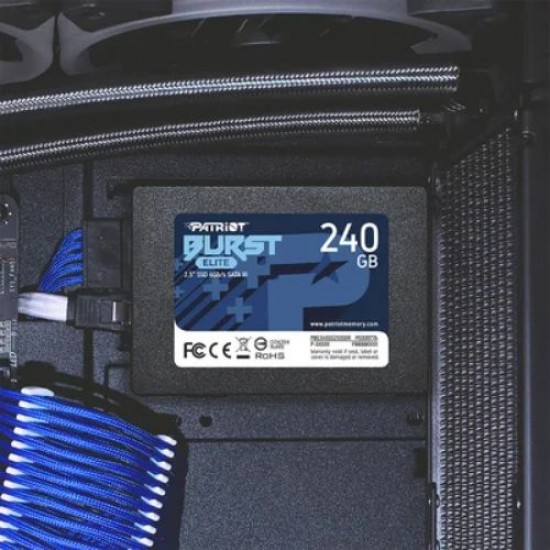 SSD PATRIOT BURST ELITE 240GB SATA3 2,5 7MM LEITURA 450MB/S GRAVACAO 320MB/S - PBE240GS25SSDR