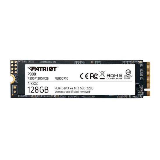 SSD PATRIOT P300 256GB M.2 2280 NVME PCIE GEN 3 X4 LEITURA 1700MB/S GRAVACAO 1100MB/S - P300P256GM28