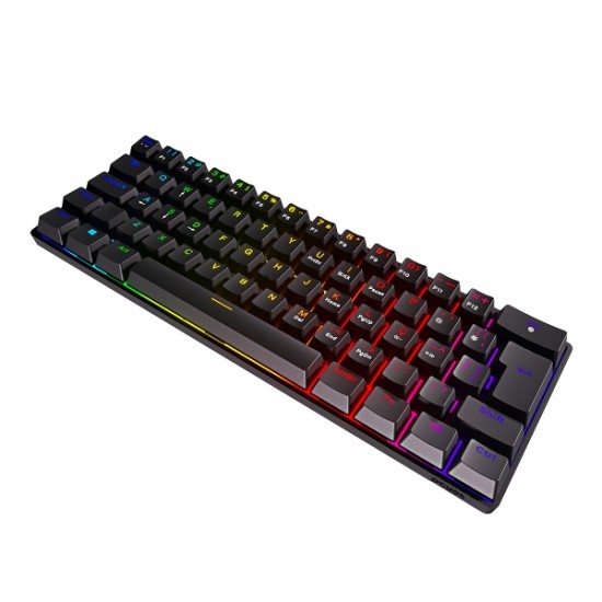 TECLADO GAMER MECANICO 60% ZOT - SWITCH OUTEMU BROWN HOTSWAP - LED RGB - PCYES - PZOHBWRGB
