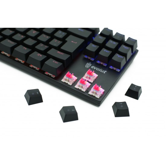 TECLADO GAMER MECANICO PROGRAMAVEL EG213 SHODAN V2 (RED SWITCH OUTEMU) COM FIO EVOLUT