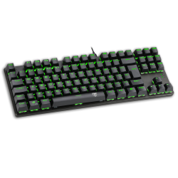 TECLADO MECANICO GAMER BORA PTO LED GREEN SWITCH AZUL T-DAGGER