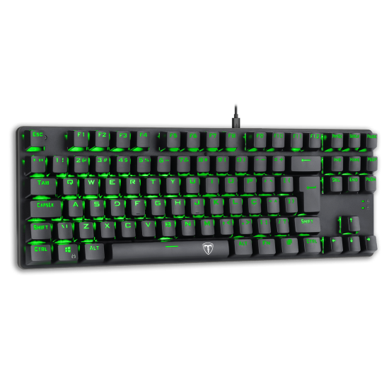 TECLADO MECANICO GAMER BORA PTO LED GREEN SWITCH AZUL T-DAGGER