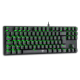 TECLADO MECANICO GAMER BORA PTO LED GREEN SWITCH AZUL T-DAGGER