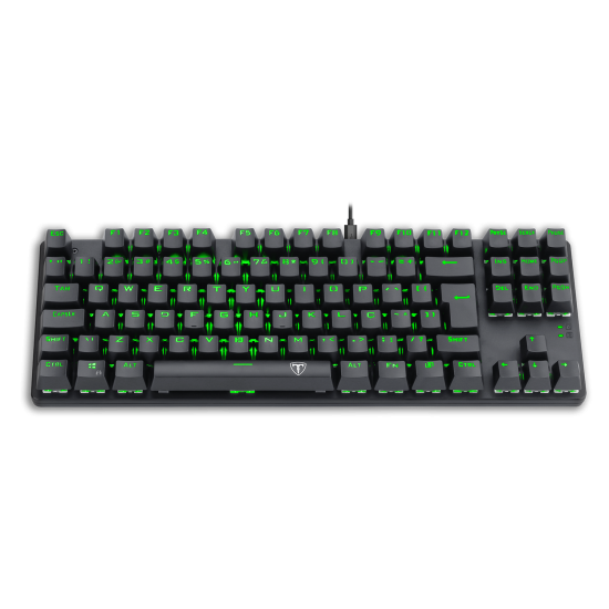 TECLADO MECANICO GAMER BORA PTO LED GREEN SWITCH AZUL T-DAGGER