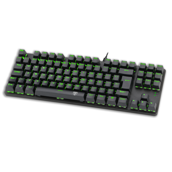 TECLADO MECANICO GAMER BORA PTO LED GREEN SWITCH AZUL T-DAGGER