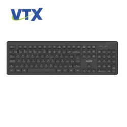 TECLADO SEM FIO, PHILIPS, WIRELESS, ABNT2, PERFIL BAIXO, PRETO - SPK6308B/FG