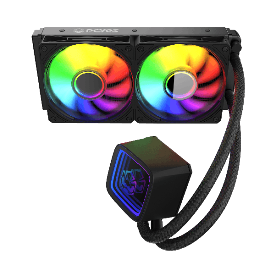 WATER COOLER PCYES TUNDRA BLACK VULCAN ARGB 240MM - WCTBV240