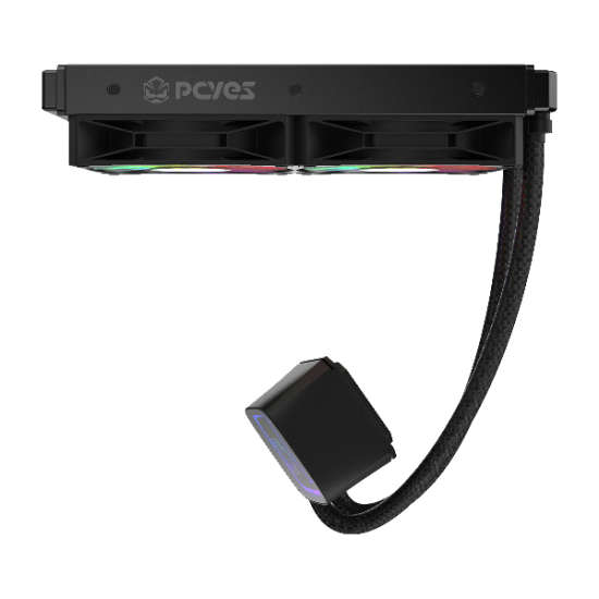 WATER COOLER PCYES TUNDRA BLACK VULCAN ARGB 240MM - WCTBV240