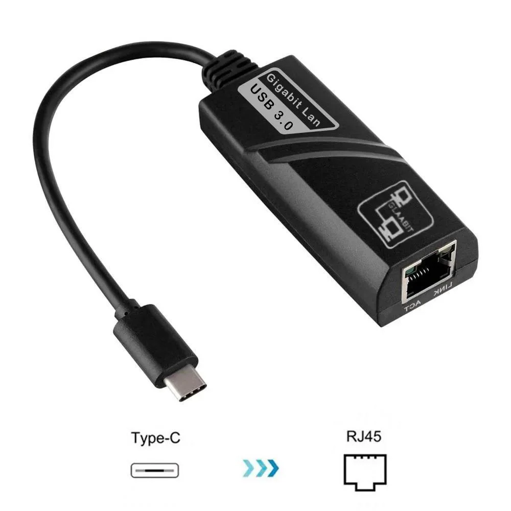 ADAPTADOR TYPE-C PARA REDE RJ45 10/100/1000 MBPS FY