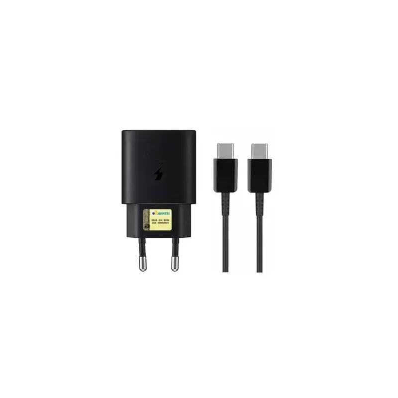 FONTE UNIVERSAL USB TYPE-C E USB 5V 5.1A + CABO TYPE-C PARA TYPE-C