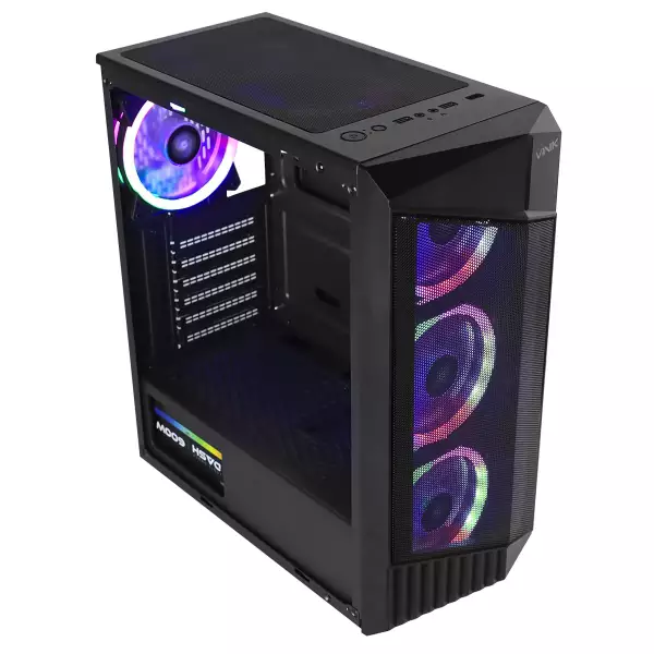 GABINETE GAMER FLUX PRETO LATERAL VIDRO - VINIK - GGFVTBK