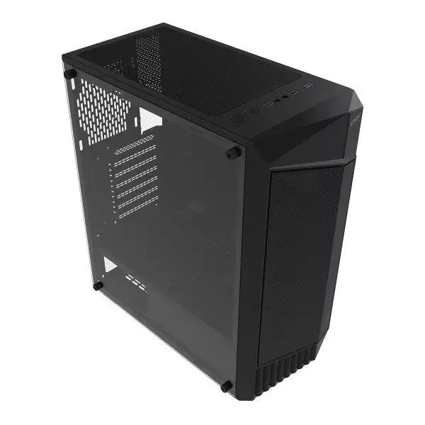 GABINETE GAMER FLUX PRETO LATERAL VIDRO - VINIK - GGFVTBK
