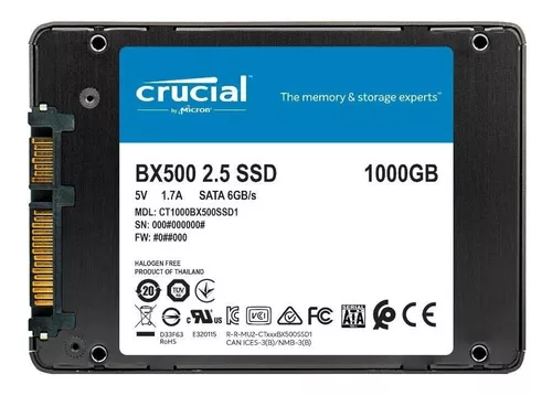 SSD 1TB BX500 CRUCIAL - CT1000BX500SSD1