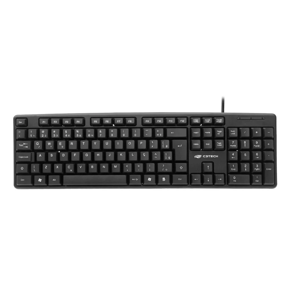 TECLADO C3TECH KB-15BK, ABNT2  KB-15BK