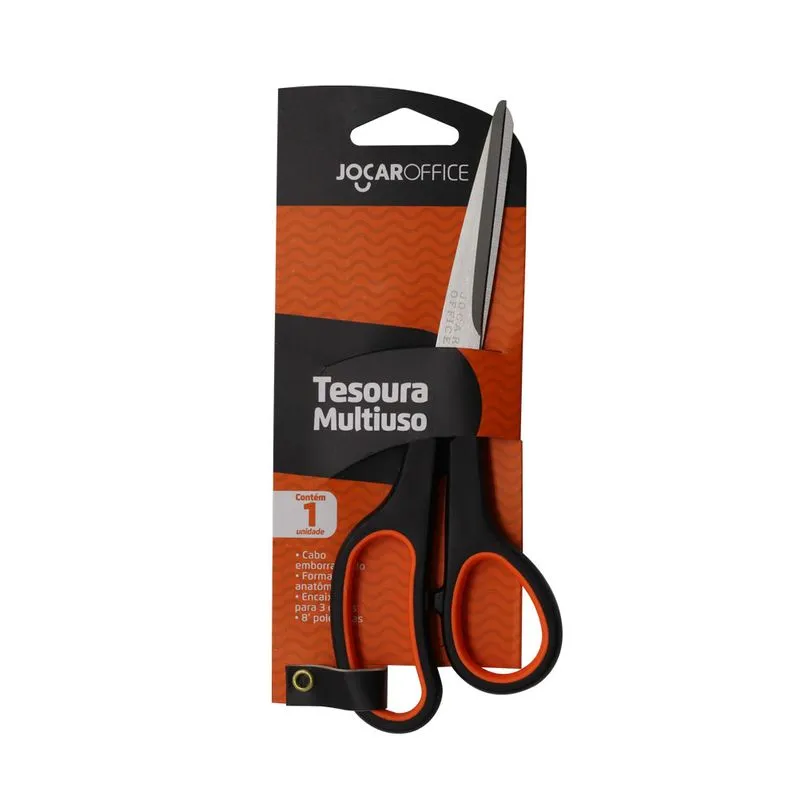 TESOURA MULTIUSO INOX 8 POLEGADAS 21CM JOCAR OFFICE