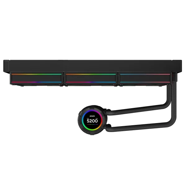 WATER COOLER PCYES VISION 360MM BLACK VULCAN - TELA LCD 2,1 - VS360BV