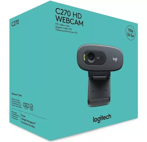 WEB CAM USB HD 720P C270 COM MICROFONE PRETO LOGITECH